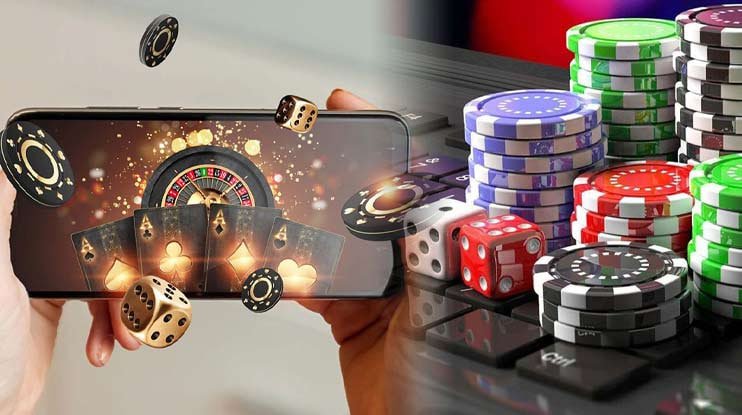 Tampilan meja Baccarat langsung dengan dealer di studio Evolution Gaming